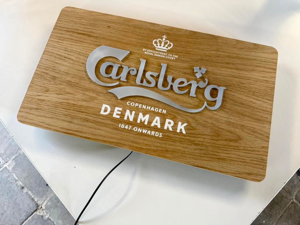 Panneau d'affichage LED Carlsberg, Collections, Enlèvement ou Envoi, Comme neuf, Panneau, Plaque ou Plaquette publicitaire, Autres marques