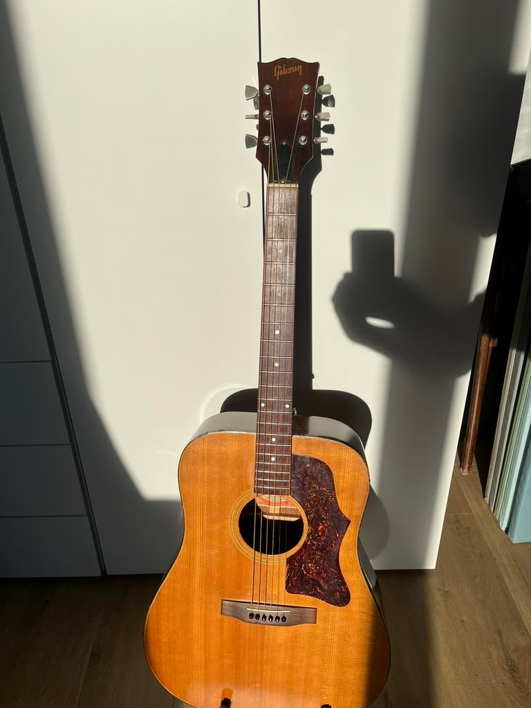 Vintage Gibson J-50  Deluxe 1973-‘75, Ophalen, Gebruikt, Overige typen, Met koffer
