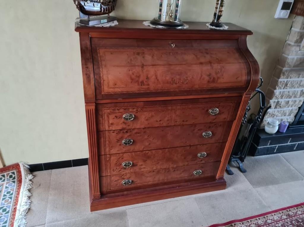 magnifique secrétaire ancien en bois massif, Enlèvement, Comme neuf