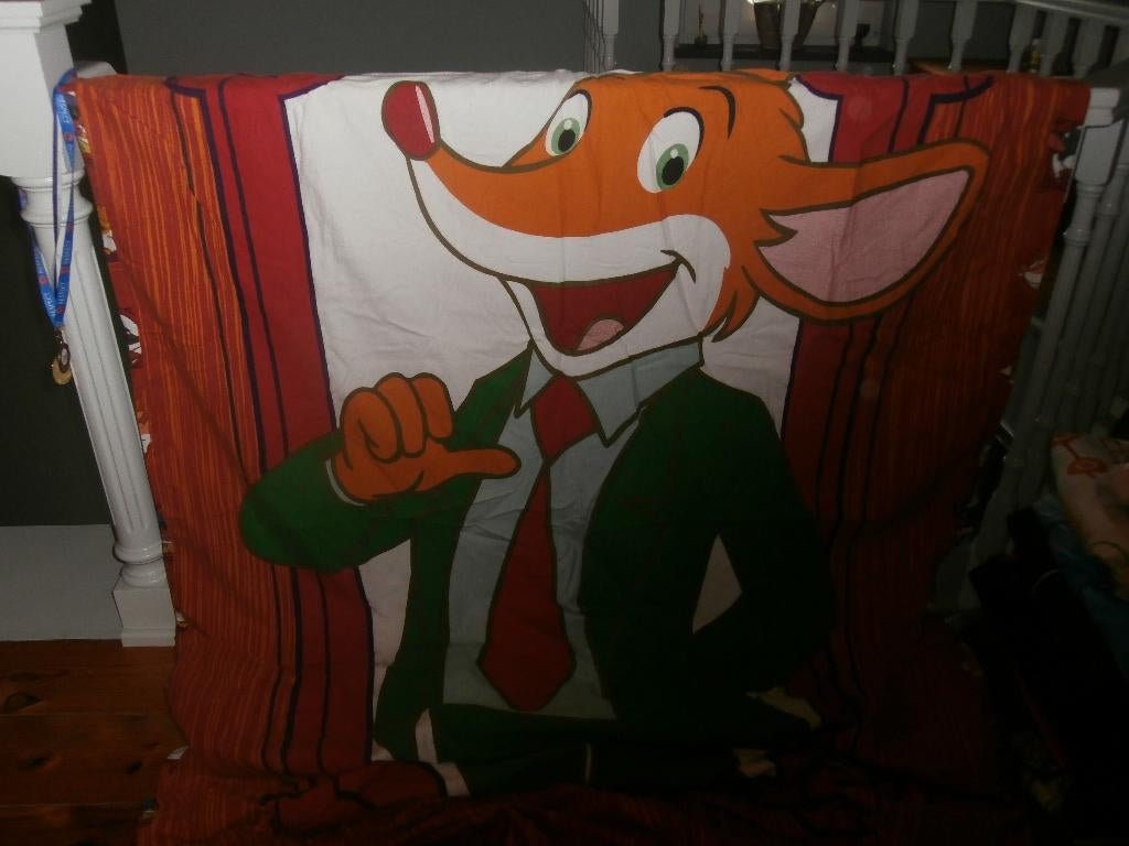 flanel eenpersoonsdekbed Geronimo Stilton + kussensloop, Enfants & Bébés, Chambre d'enfant | Linge de lit, Enlèvement ou Envoi