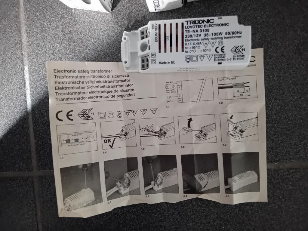 6x Tridonic 12V elektronische transformator 20-105 W, Elektronische apparatuur, Ophalen, Nieuw