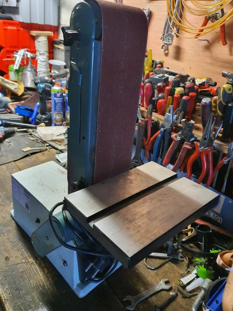 Holzstar Band en schijfschuurmachine 100x915 mm dia. 150 mm, Ophalen, Zo goed als nieuw, 1200 watt of meer, Bandschuurmachine