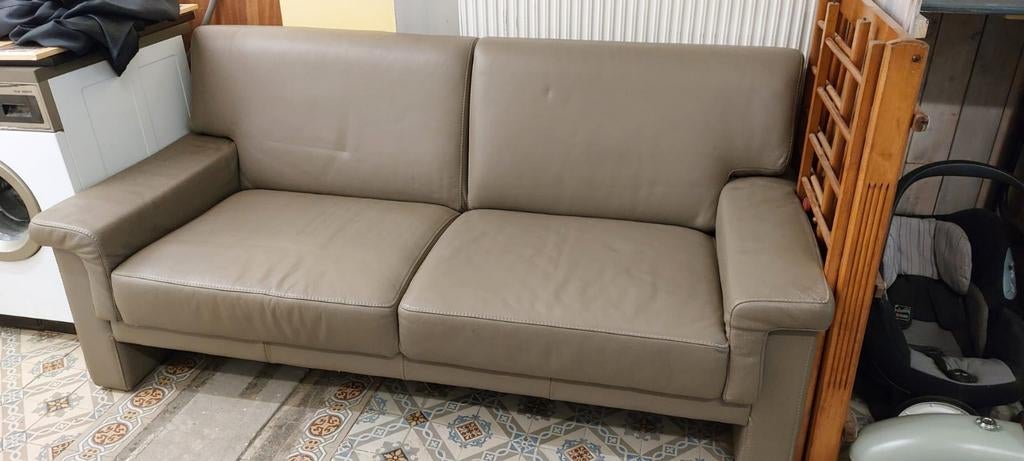 Lederen tweezit, Huis en Inrichting, Ophalen