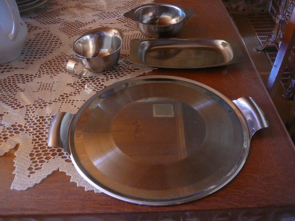 Plats inox, Maison & Meubles, Cuisine | Vaisselle, Enlèvement, Utilisé, Autres matériaux, Uni