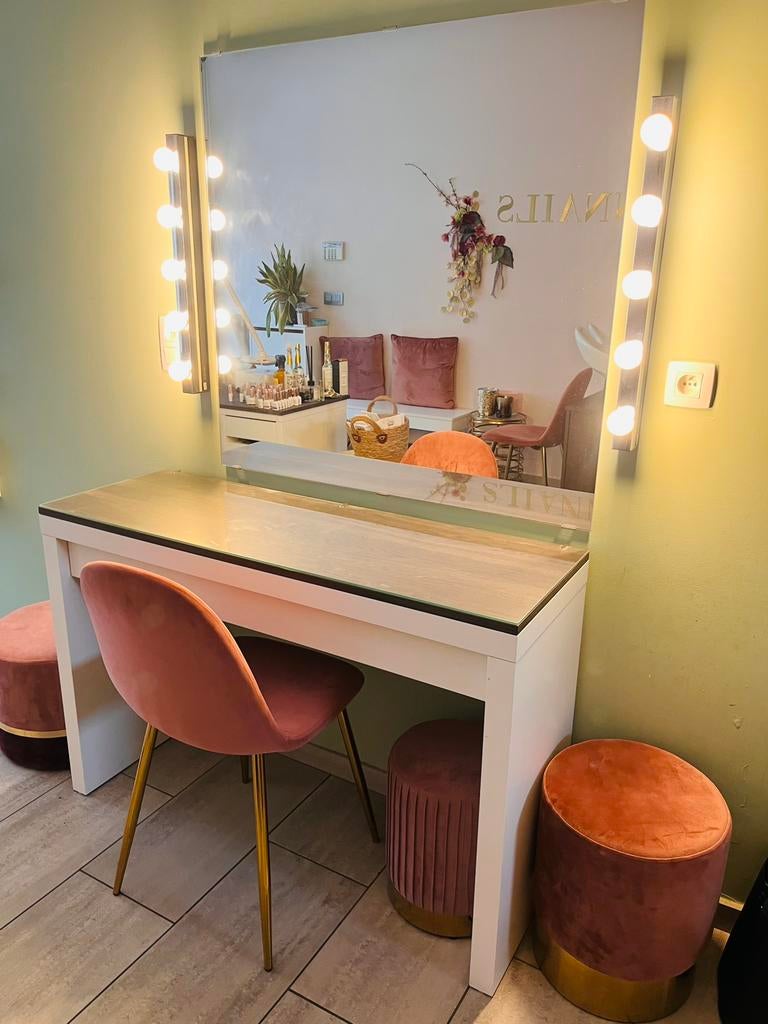 Make up tafel + spiegel + lamp apparatuur te koop, Ophalen, Zo goed als nieuw