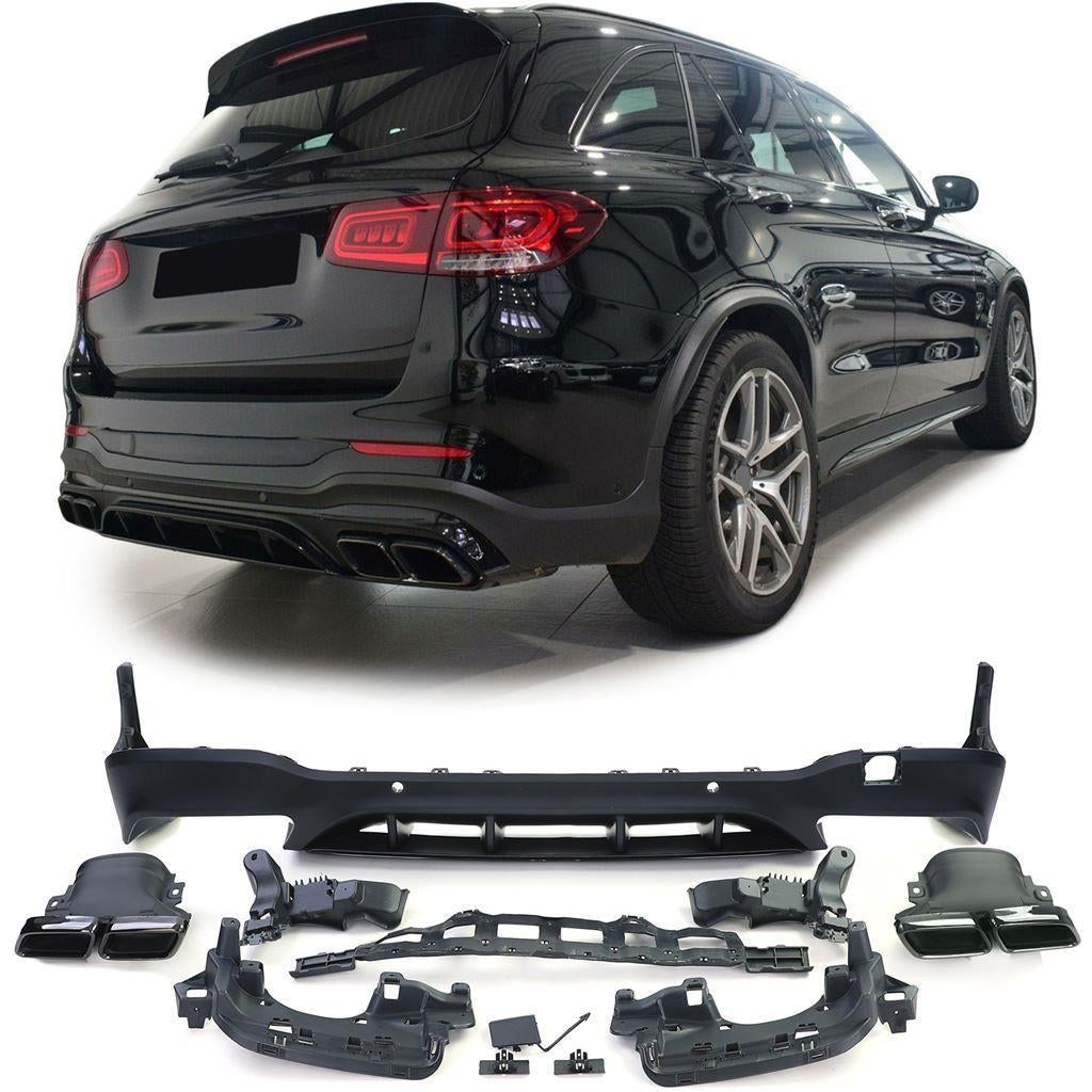 GLC63 AMG Look Black Uitlaat Diffuser Voor Mercedes GLC X253, Verzenden