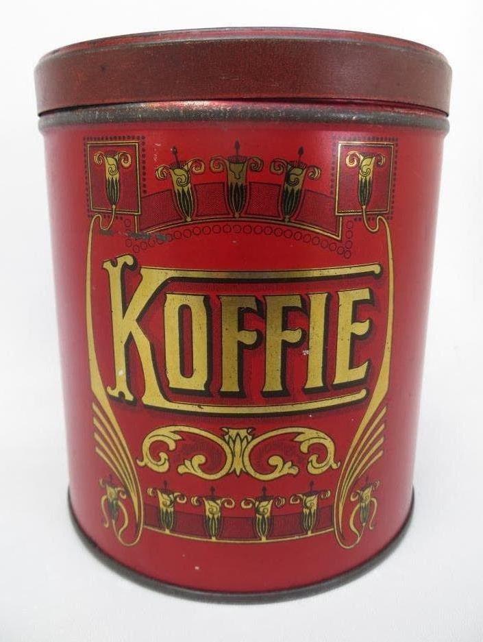 oude lege blikken doos Et J. Schuybroek SA Hoboken Anvers, Verzamelen, Ophalen of Verzenden, Gebruikt, Koffie, Overige merken