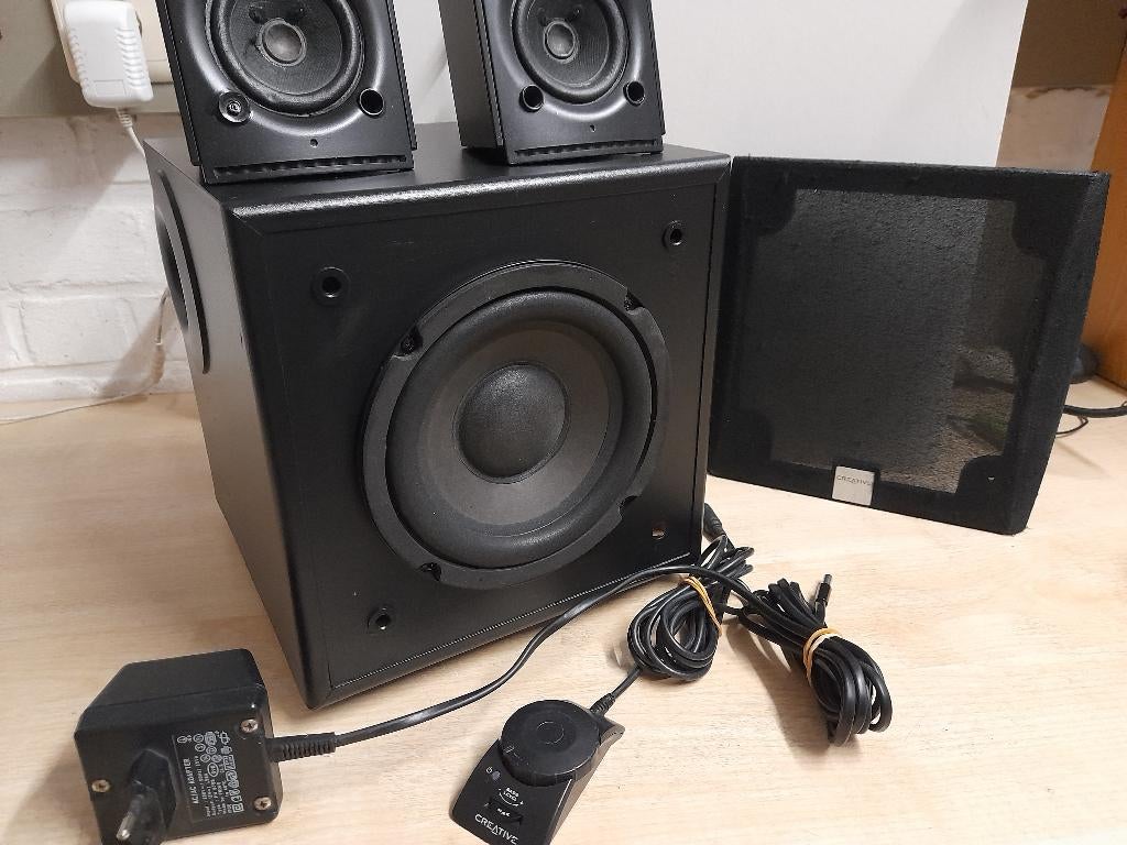 luidsprekerset 2.1 voor PC, Enlèvement ou Envoi, Utilisé, Canal audio 2.1, Creative