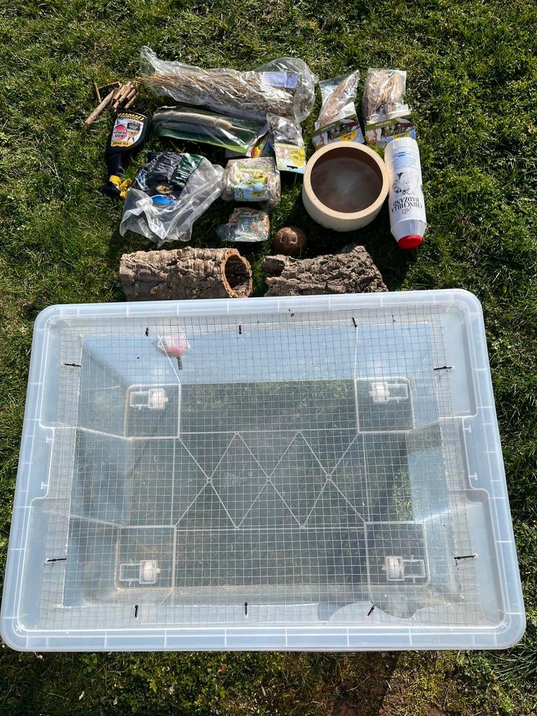 Hamsterkooi met toebehoren, Dieren en Toebehoren, Ophalen, Zo goed als nieuw, Kooi, Hamster