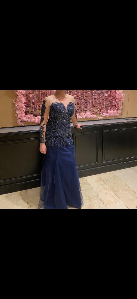 Jurk, Kleding | Dames, Ophalen, Zo goed als nieuw, Maat 42/44 (L), Blauw