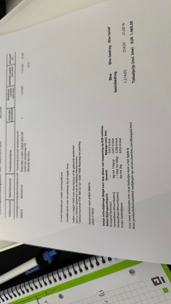 Ipad Pro 13” M5 256 gb Wifi met factuur!!!1 maand oud!, Computers en Software, Apple iPads, Ophalen, 13 inch of meer, Apple iPad