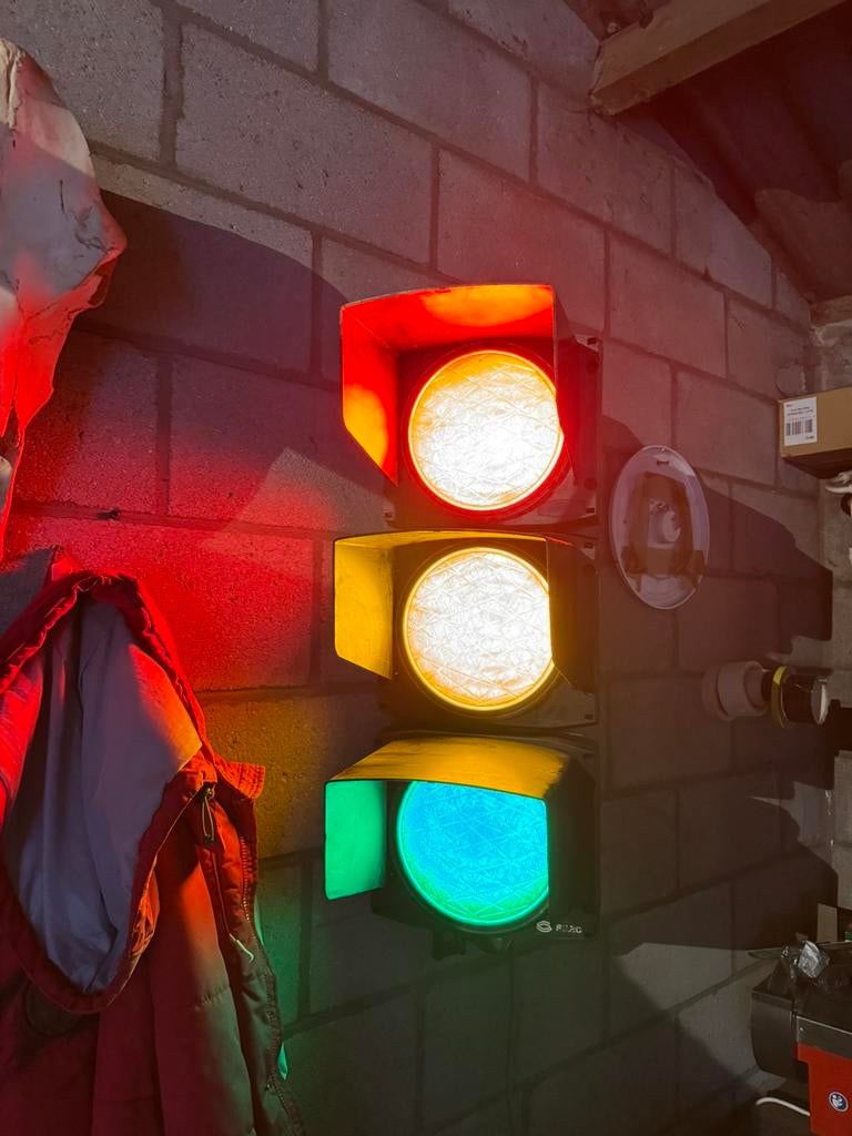 Vintage NEON verkeerslicht, Muziek en Instrumenten, Licht en Laser, Ophalen of Verzenden, Zo goed als nieuw