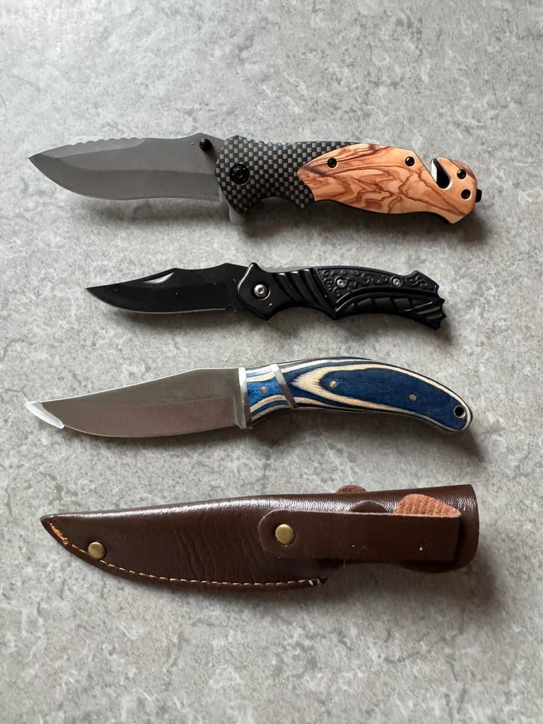 3 zakmessen, Caravans en Kamperen, Kampeergereedschap, Ophalen of Verzenden, Zo goed als nieuw