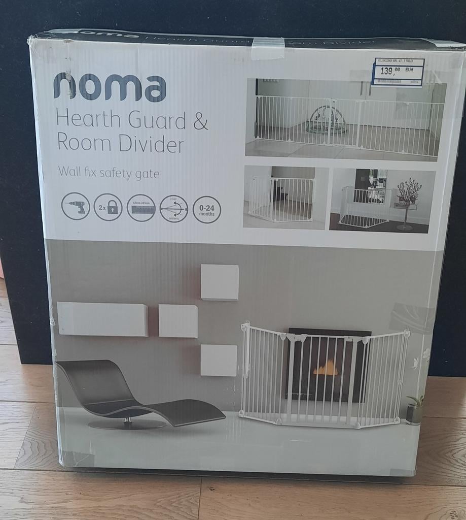 NOMA traphek / haardbeschermer 5-delig, Kinderen en Baby's, Traphekjes, Zo goed als nieuw, Schroefhekje, Metaal of IJzer, 115 cm of meer