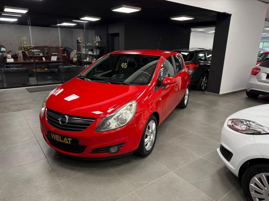OPEL CORSA SPORT 1.2 MOTOR BENZINE /FIETSHANGER TREKHAAK, Rouge, Achat, Attache-remorque, Entreprise