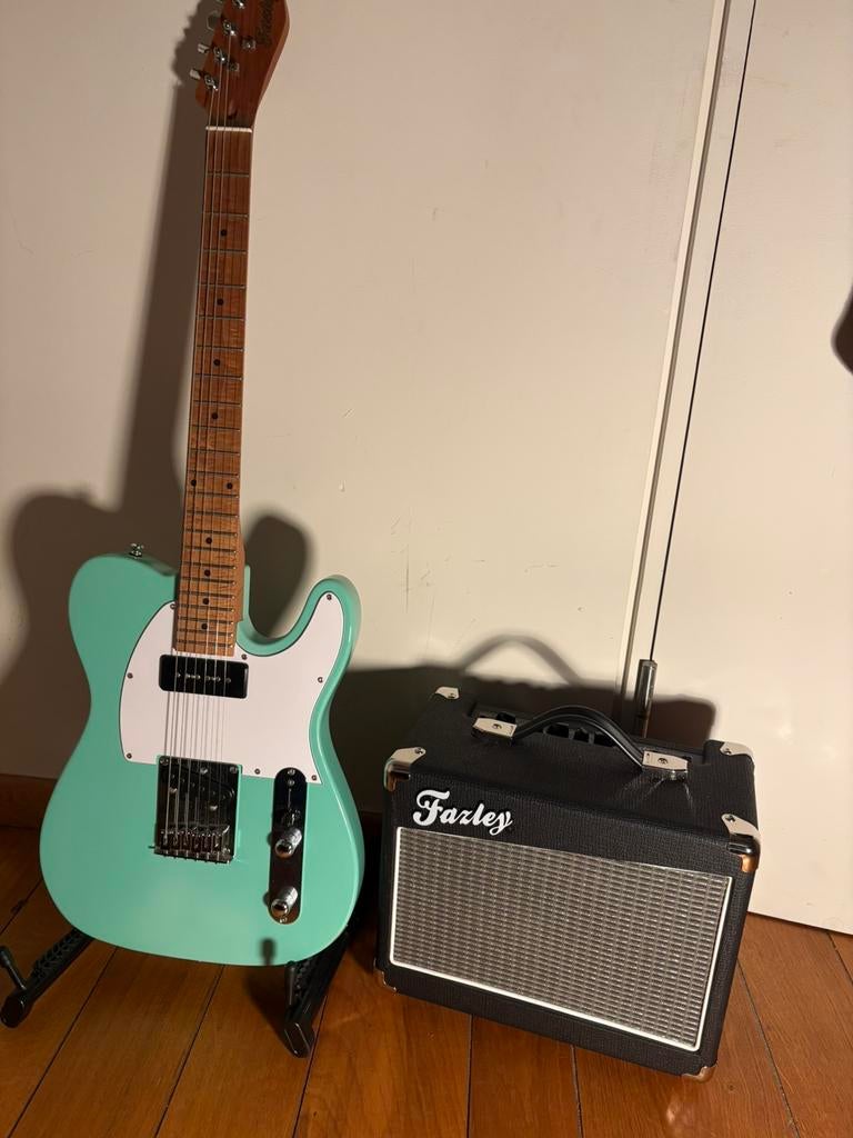 Elektronische gitaar Fazley tempest 90 SG MET  versterker, Muziek en Instrumenten, Snaarinstrumenten | Gitaren | Elektrisch, Ophalen