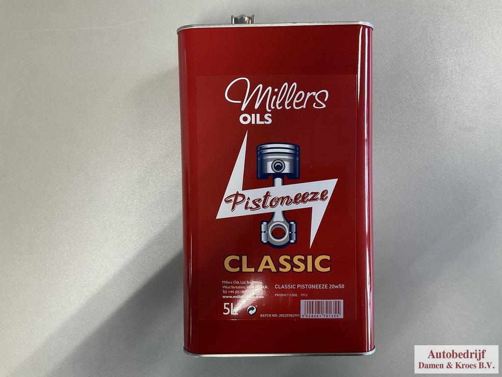 Millers Oils Classic Pistoneeze 20W50 5Liter 7913GCT, Enlèvement ou Envoi, -, -, -