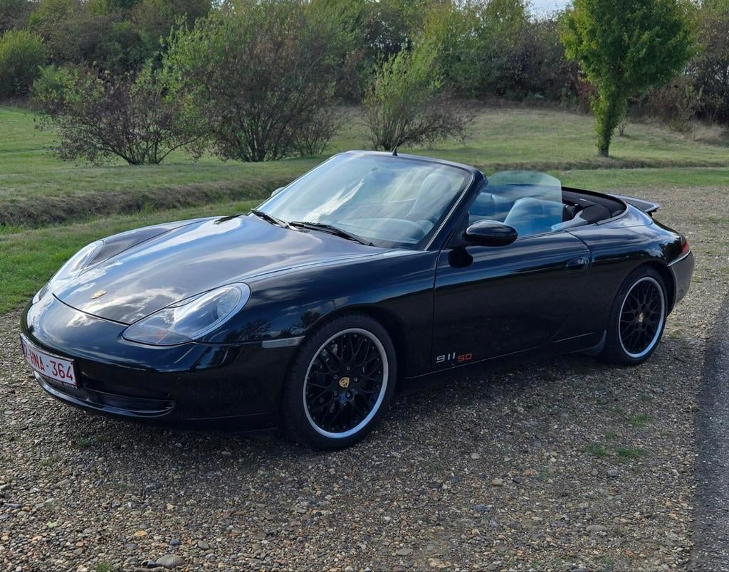 Porsche 911 carrera bj 1999 cabrio zwart, Autos, Porsche, Achat, Noir, Particulier, Noir