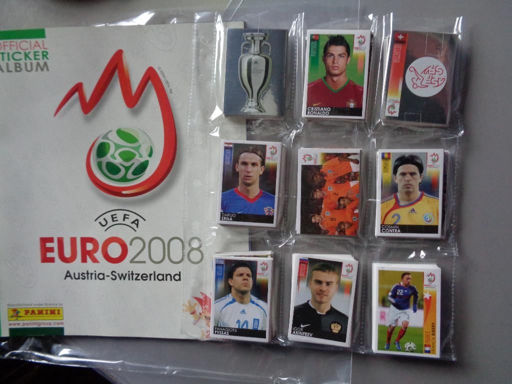 PANINI VOETBAL EURO 2008 VOLL. LOSSE SET incl LEEG ALBUM, Verzenden, Nieuw
