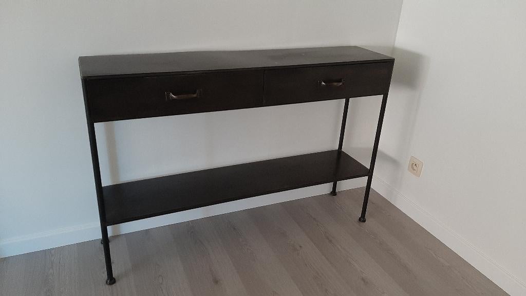 Sidetable metaal, Huis en Inrichting, Ophalen, 100 tot 150 cm, Zo goed als nieuw, Metaal
