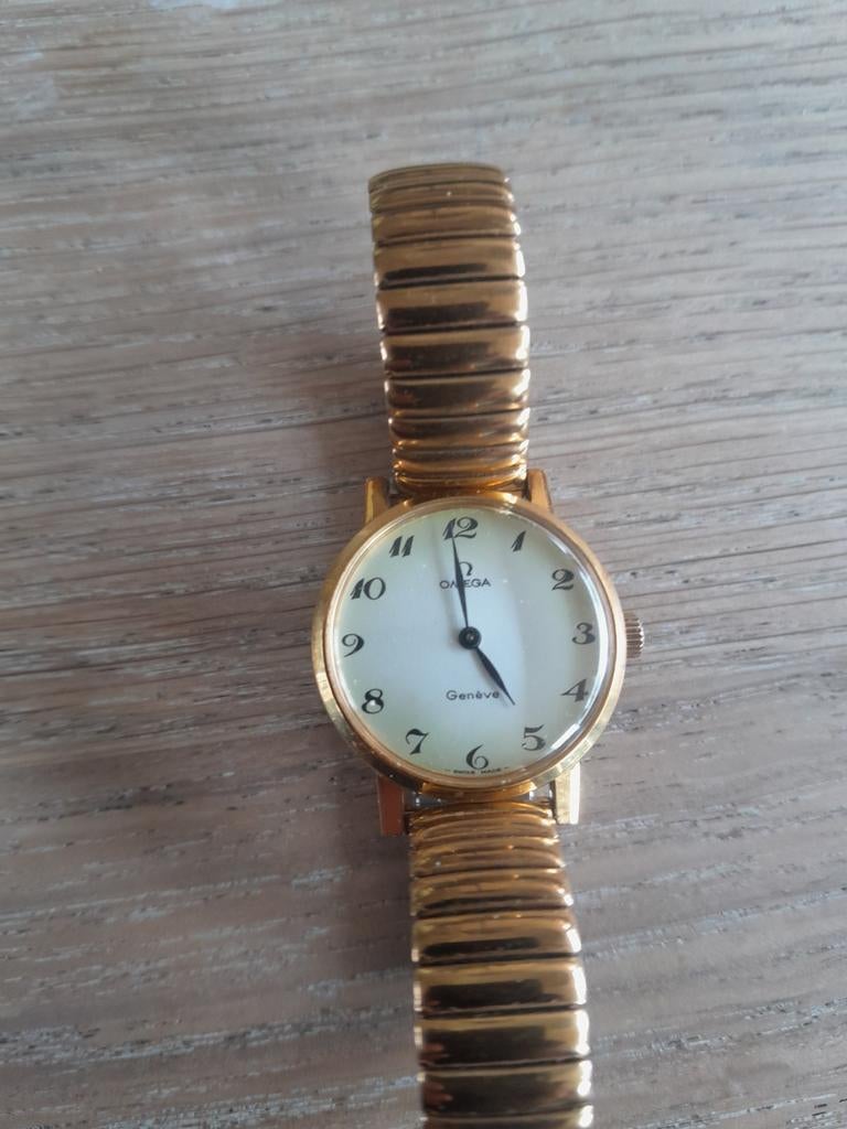 omega damesuurwerk, Handtassen en Accessoires, Horloges | Dames, Overige merken, Staal, Polshorloge, Ophalen of Verzenden