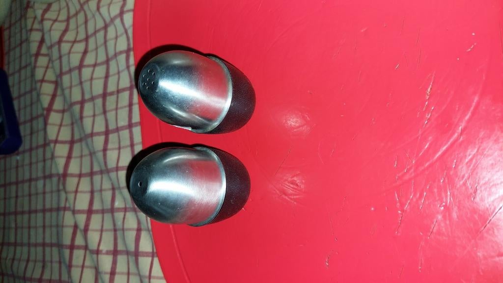 Inox peper en zout vaatje, Ophalen, Gebruikt