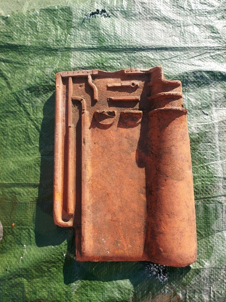 Tuiles anciennes pottelberg koramic. Noire., Doe-het-zelf en Bouw, Dakpannen en Dakbedekking, Ophalen, Dakpannen