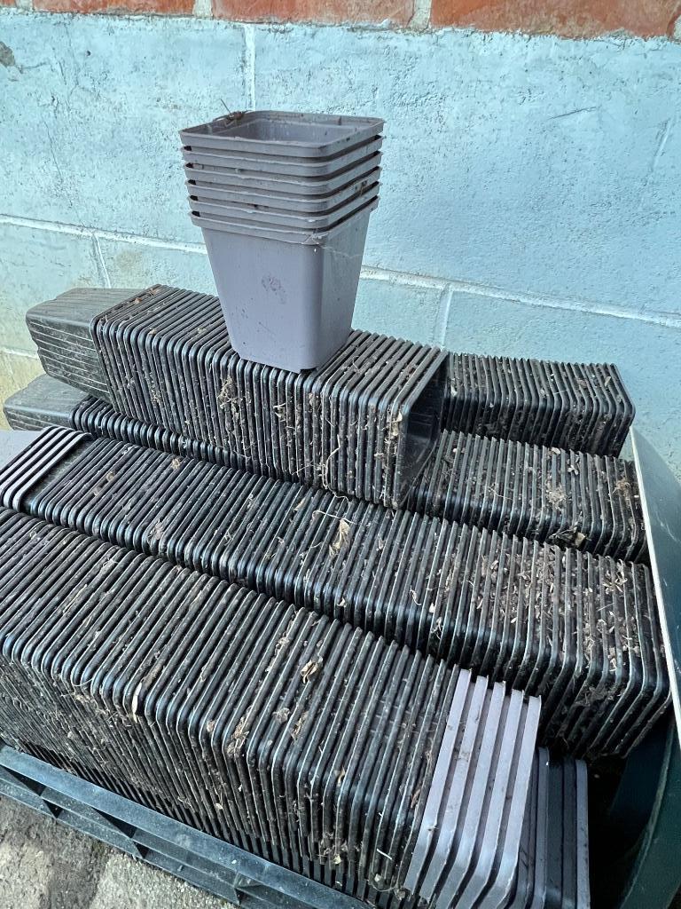 1000 P9 potjes bloempotten kweekpotten, Tuin en Terras, Bloempotten, Zo goed als nieuw, Kunststof, Binnen, Balkon, Tuin, Minder dan 40 cm