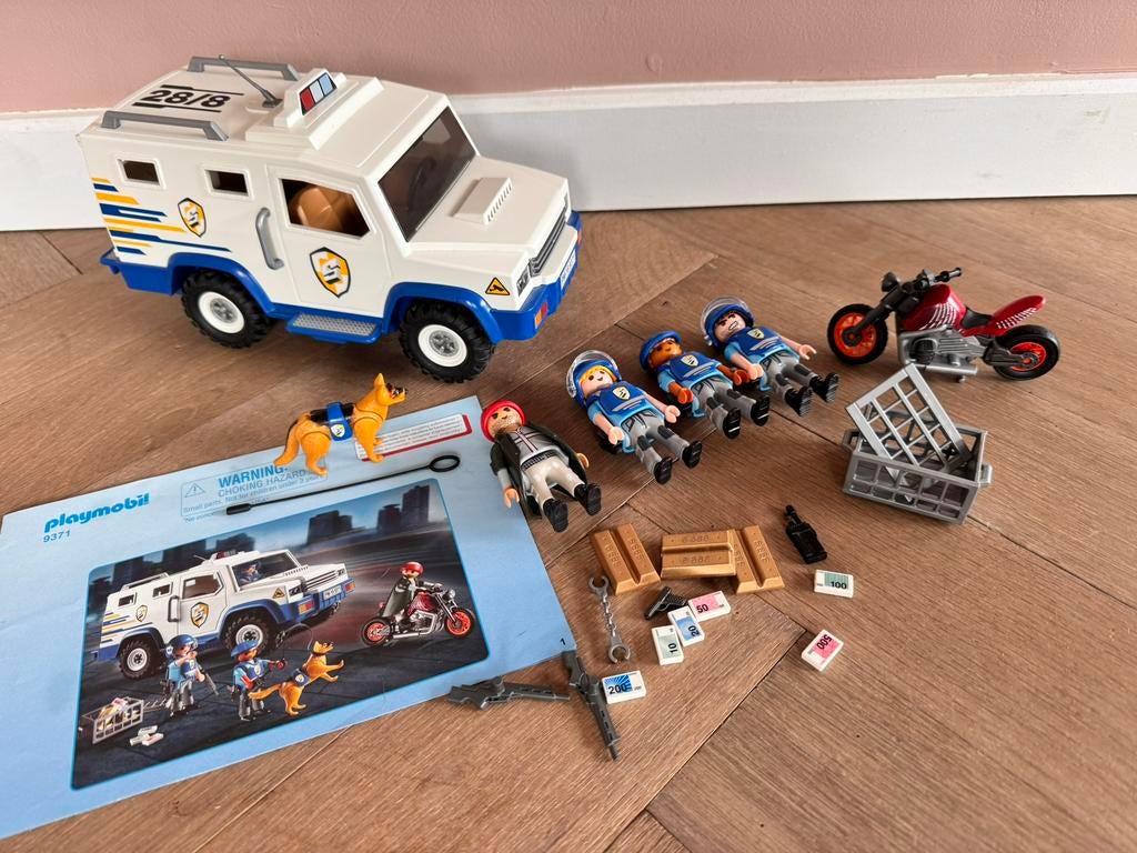 Volledige Playmobil set 9371 Swat auto met boef, Kinderen en Baby's, Ophalen of Verzenden, Zo goed als nieuw, Complete set