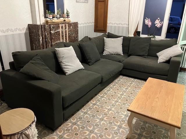 Divan en coin, Enlèvement, Utilisé, Tissus, Moderne