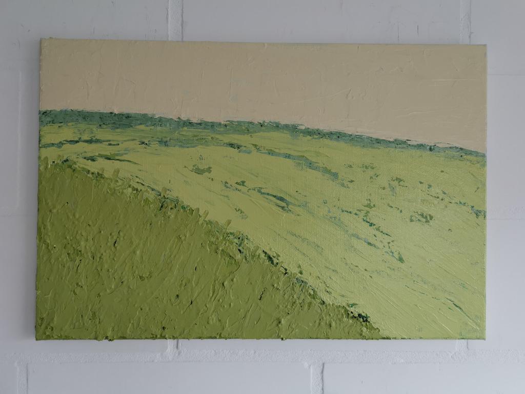 Heuvel in Ijsland - acryl op doek, Antiquités & Art, Enlèvement