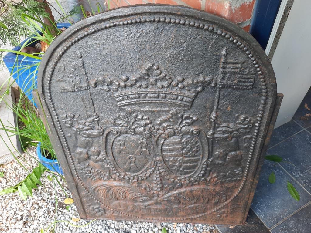 Plaque de cheminée en fonte ancienne, Enlèvement, Utilisé, Autres types