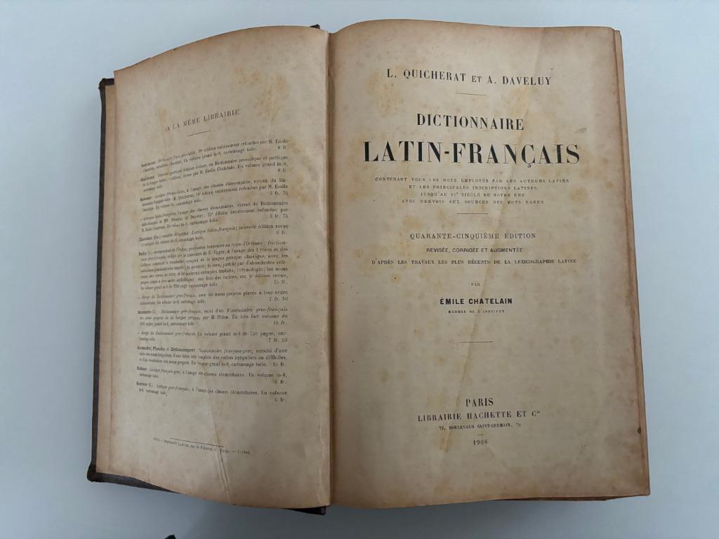 Dictionnaire Français-Latin - 45e éd Emile Chatelain 1908, Envoi, L. Quicherat