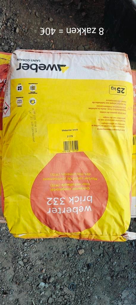 Weber voegmortel 2175, Bricolage & Construction, Briques, Enlèvement