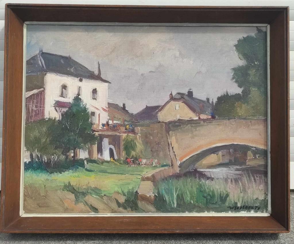 Huile sur toile signe Walter bossaerts, Enlèvement ou Envoi