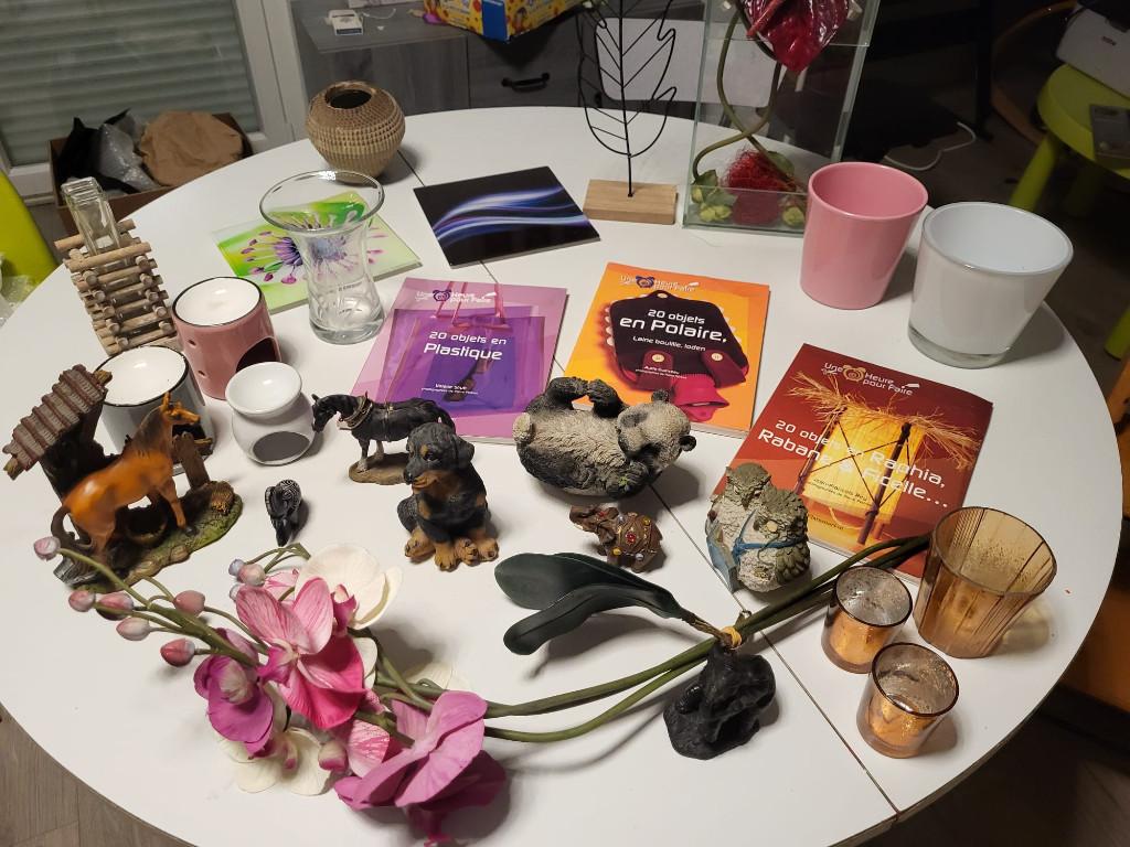 Lot brocante déco bougeoir vase... tout pour 5€!, Ophalen, Gebruikt