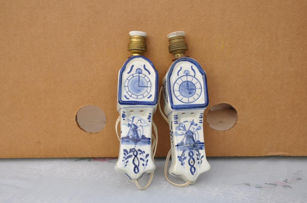 paire appliques murales faience delft, Antiquités & Art, Enlèvement ou Envoi