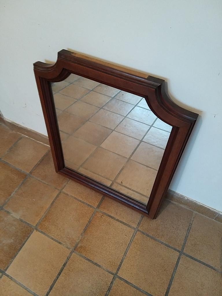 Miroir à glace cadre bois, Enlèvement ou Envoi