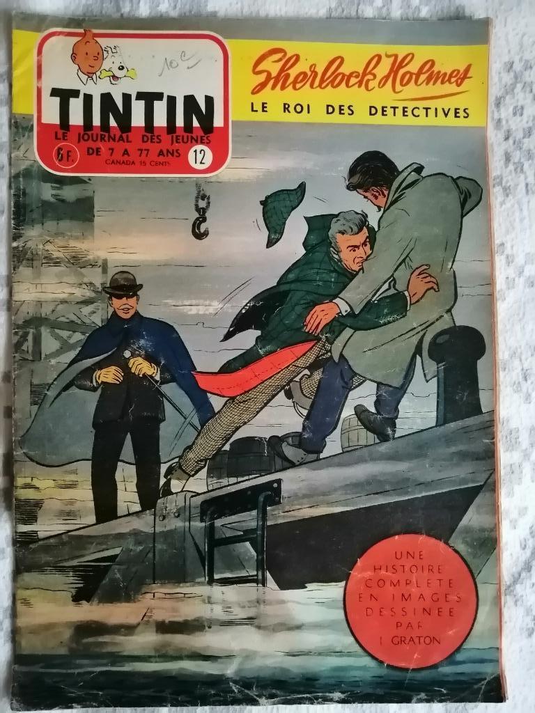 Journal de TINTIN édition Belge n12 - 23 mars 1955, Collections, Enlèvement ou Envoi, Journal ou Magazine