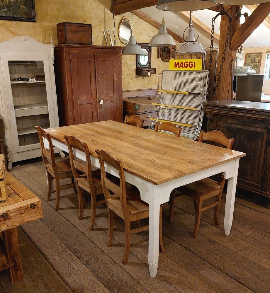 oude brede oude eettafel, Ophalen