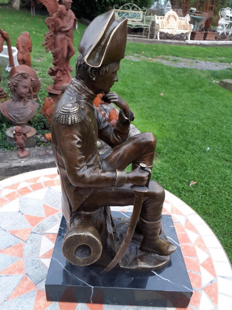 NAPOLEON ASSIS ET PENSIF EN BRONZE SIGNE, Antiquités & Art, Antiquités | Bronze & Cuivre, Enlèvement ou Envoi, Bronze