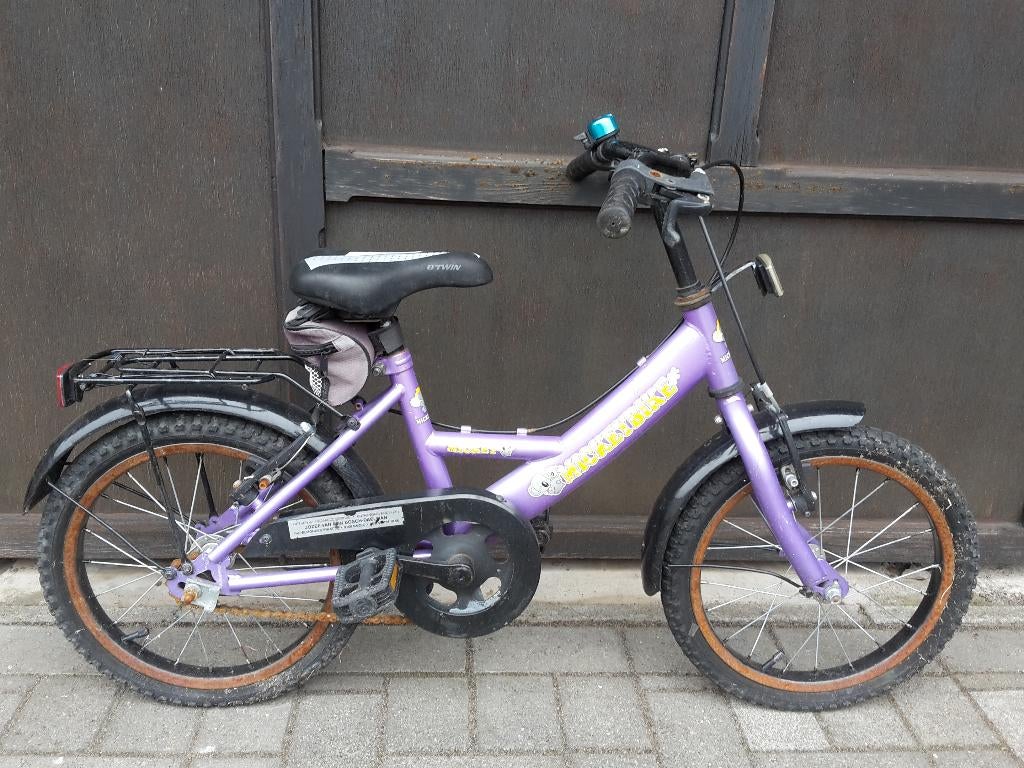 Kinderfiets (‘Mickey Bike’ van The Rupel Cycles), 16 inch, Vélos & Vélomoteurs, Mickeybike, Enlèvement, Utilisé, Frein à main
