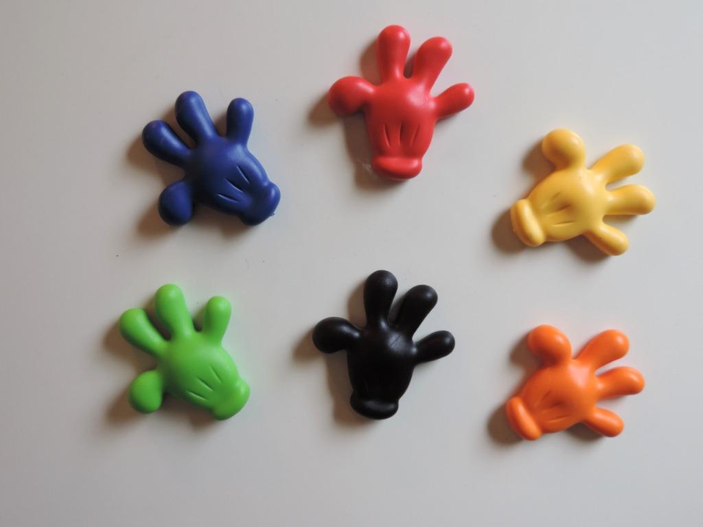 6 kleurrijke magneetjes in de vorm van een hand, Ophalen of Verzenden, Nieuw