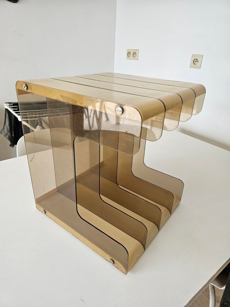 Beige space age lp rek, Ophalen of Verzenden