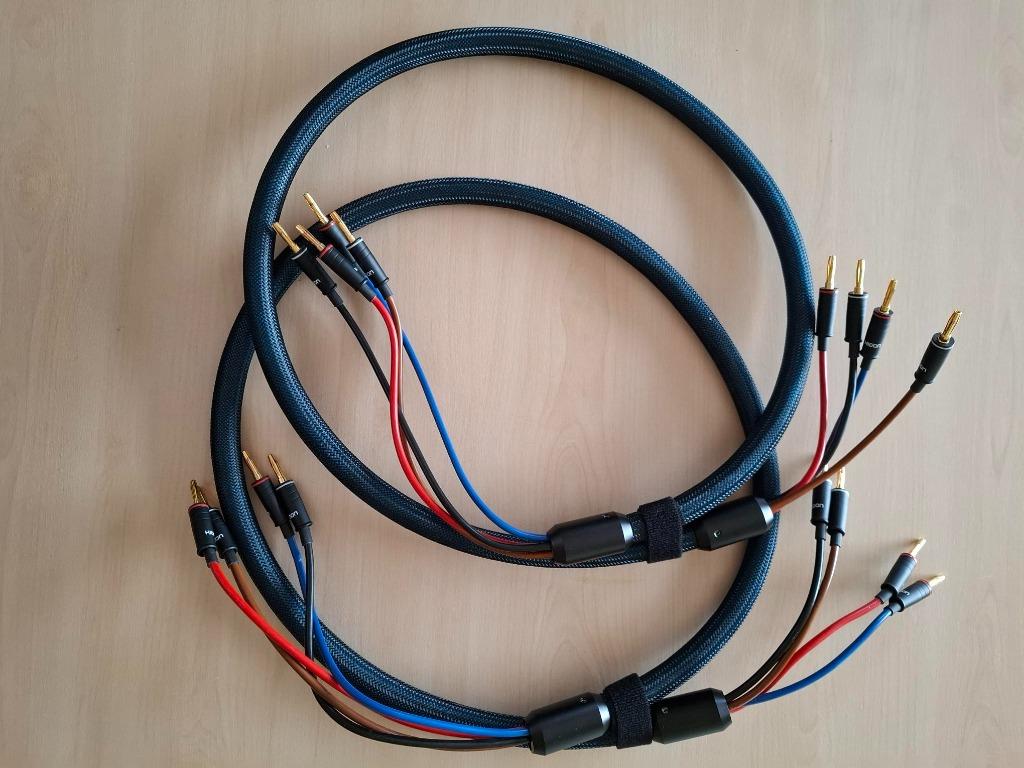 Bi-amplificateur Summer Cable SC Quadra Blue Deluxe, TV, Hi-fi & Vidéo, Enlèvement ou Envoi, Comme neuf, Moins de 2 mètres, Câble de haut-parleur