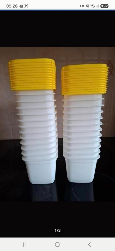 24 BOÎTES HERMÉTIQUES 1K100 POUR CONGÉLATION ET MICRO-ONDES., Maison & Meubles