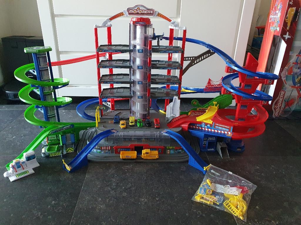 Majorette super city garage, Enlèvement, Utilisé, Circuit, Autres marques