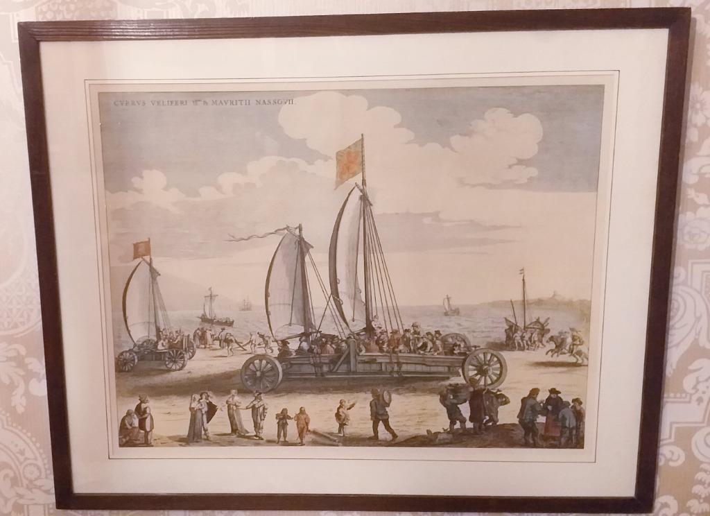 facsimile gravure De zeylwagen van Simon Stevin - Blaeu, Antiek en Kunst, Ophalen of Verzenden