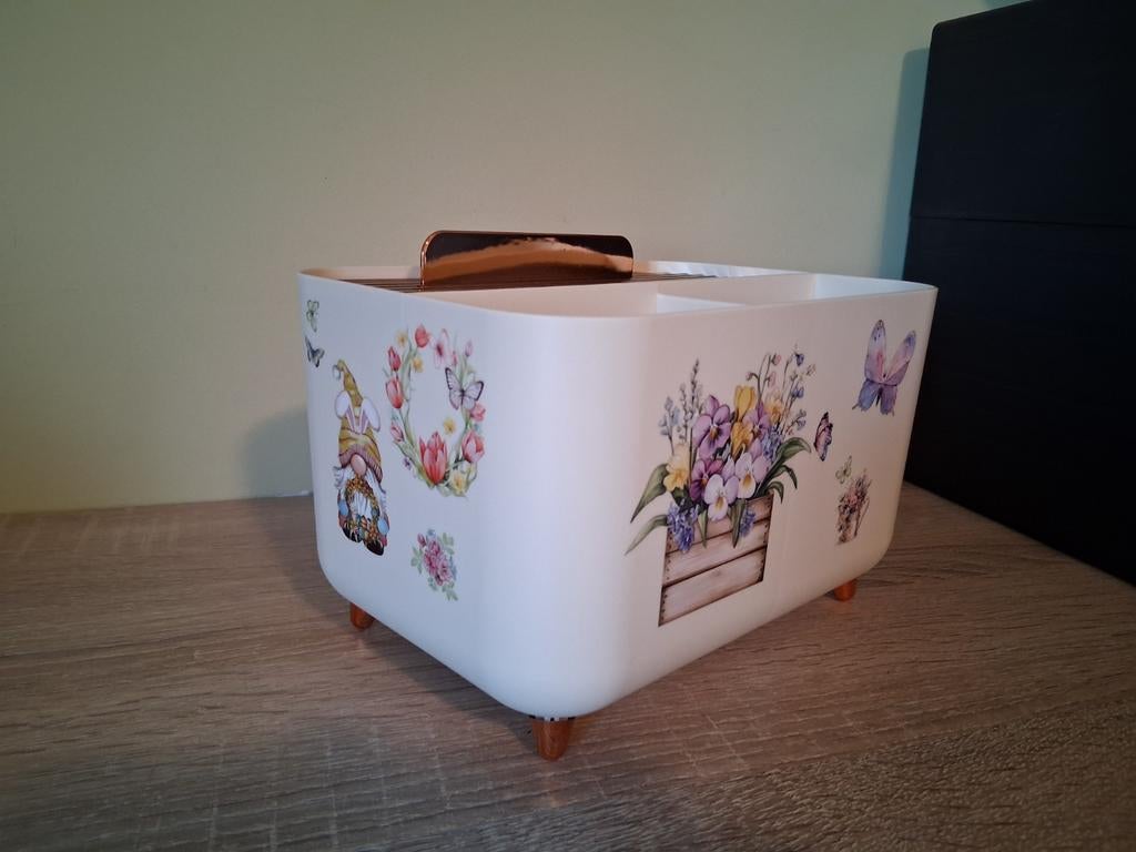 6 boîtes à mouchoirs beiges en plastique - jardin, Maison & Meubles, Accessoires pour la Maison | Autre, Comme neuf, Enlèvement ou Envoi