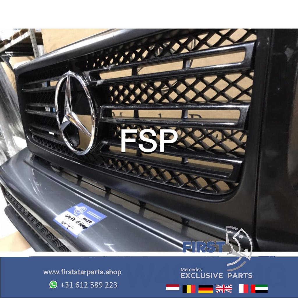 W463 VOORBUMPER + GRIL GRIJS Mercedes G KLASSE AMG 2018-2021, Auto-onderdelen, -, Voor, -, Bumper